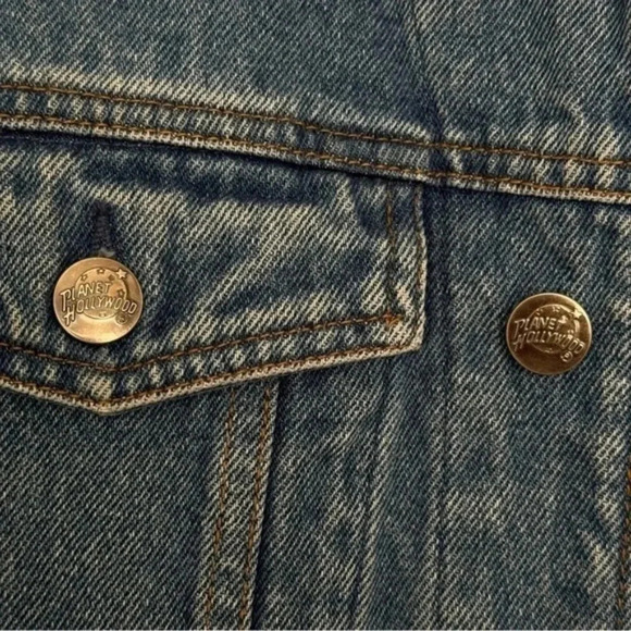 Vintage Planet Hollywood Embroidered Denim Jacket - Picture 4 of 4
